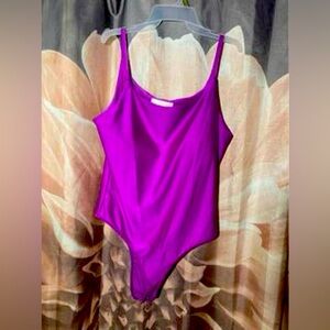 Brand new no bra needed purple  bodysuit